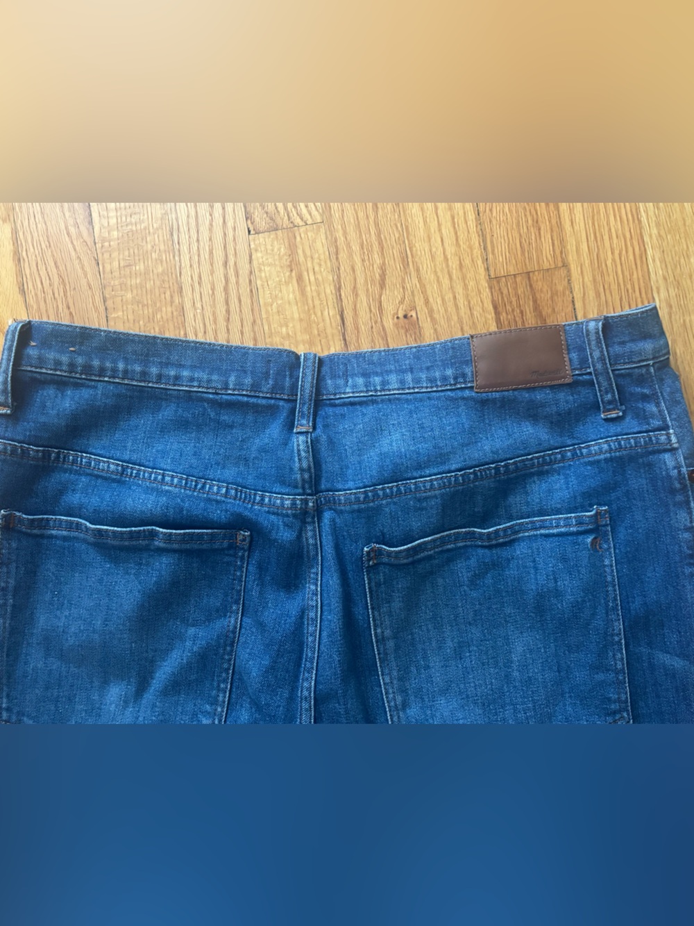 Madewell High Rise Wide Leg Crop Jeans Raw Hem Medium Wash Size 33 (Women’s 16) - Picture 4 of 10
